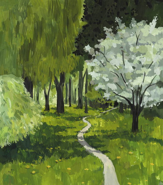 Original painting from the cover of "Trees: An Illustrated Celebration"