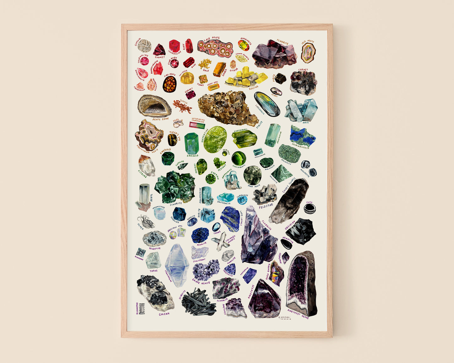 Rainbow of Minerals art print