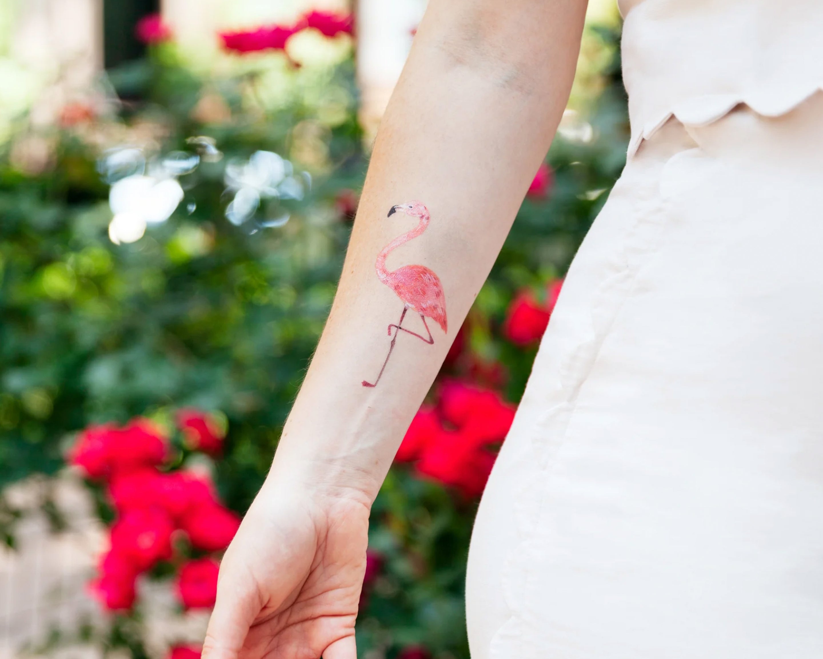 Flamingo Temporary Tattoo, Flamingo With Flower Fake Tattoo, Colorful Tattoo,  Tiny Tattoo, Meaningful Tattoo, Tattoo Sticker, Skin Decal - Etsy